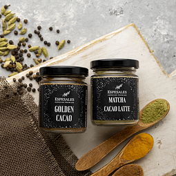 Pack Golden cacao + Matcha cacao latte