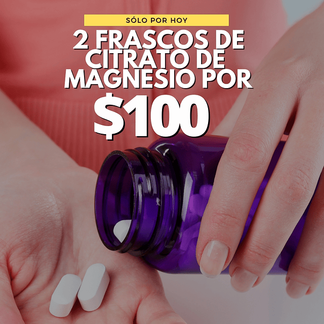 Oferta Flash 2 meses de Cápsulas de Citrato de magnesio