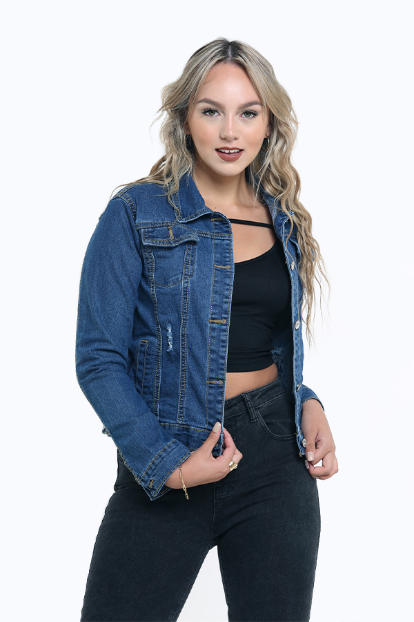 Chaqueta Jeans elasticada Light blue