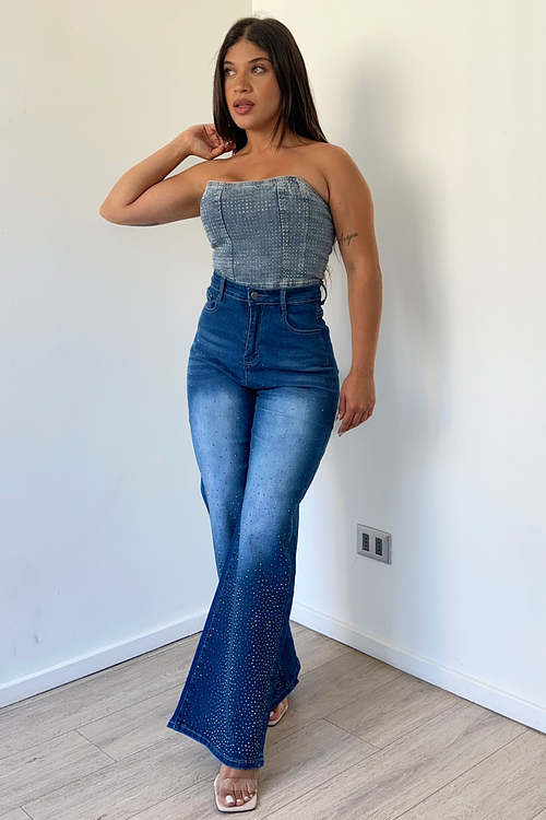 RECTO AZUL FOCALIZADO CON BRILLOS J25067