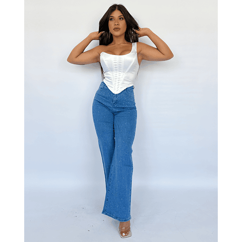 RECTO AZUL CON BRILLOS J25068