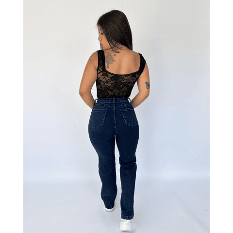 JEANS RECTO CON LINEA AZUL OSCURO NACIONAL JF2511-R2