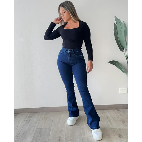 JEANS FLARE AZUL CLÁSICO NACIONAL JF2602-F2