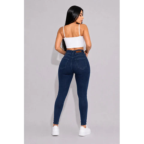 SKINNY AZUL CON TRES BOTONES JY2109-29