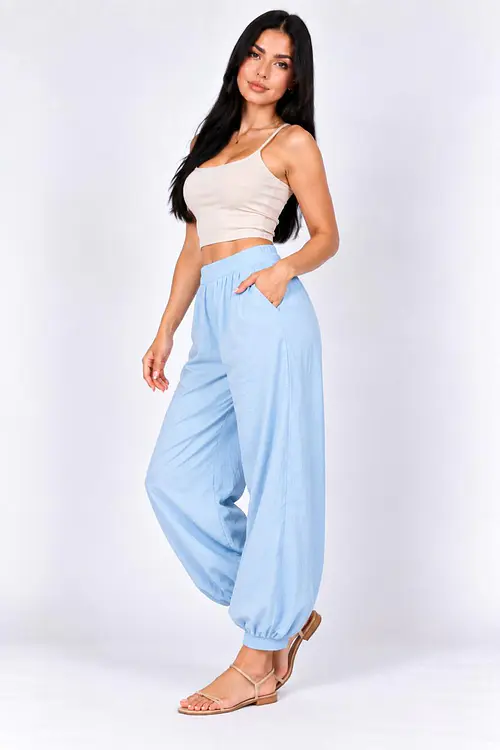 PANTALÓN BOMBACHO L260404 - CELESTE