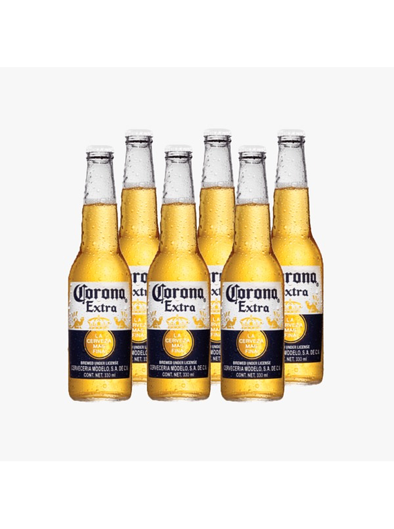 6x Cervezas Corona Extra en Botellas 330cc