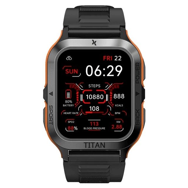 Smartwatch Maxcom FW67 Titan Pro Grafite/Laranja