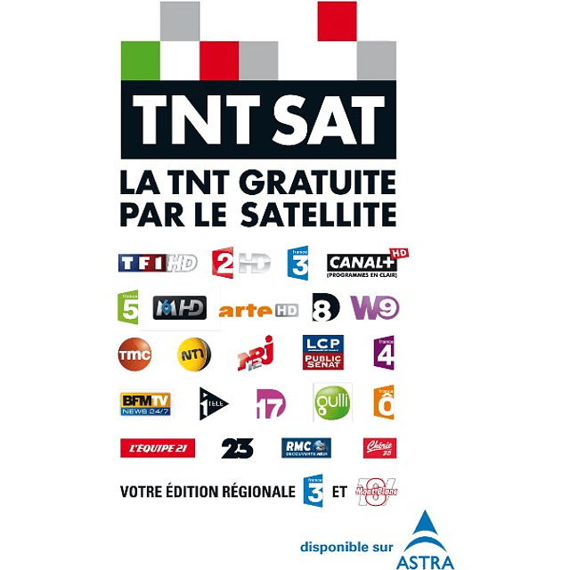 Recetor Satélite TNTSAT HD canais franceses SAGEMCOM DS81