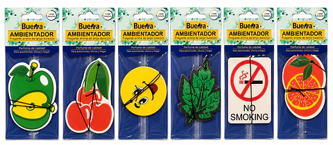 PACK DE 10 AMBIENTADOR  PARA AUTO ,BAÑO ,COCINA