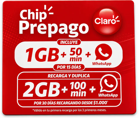 PACK DE 10 CHIP  CLARO