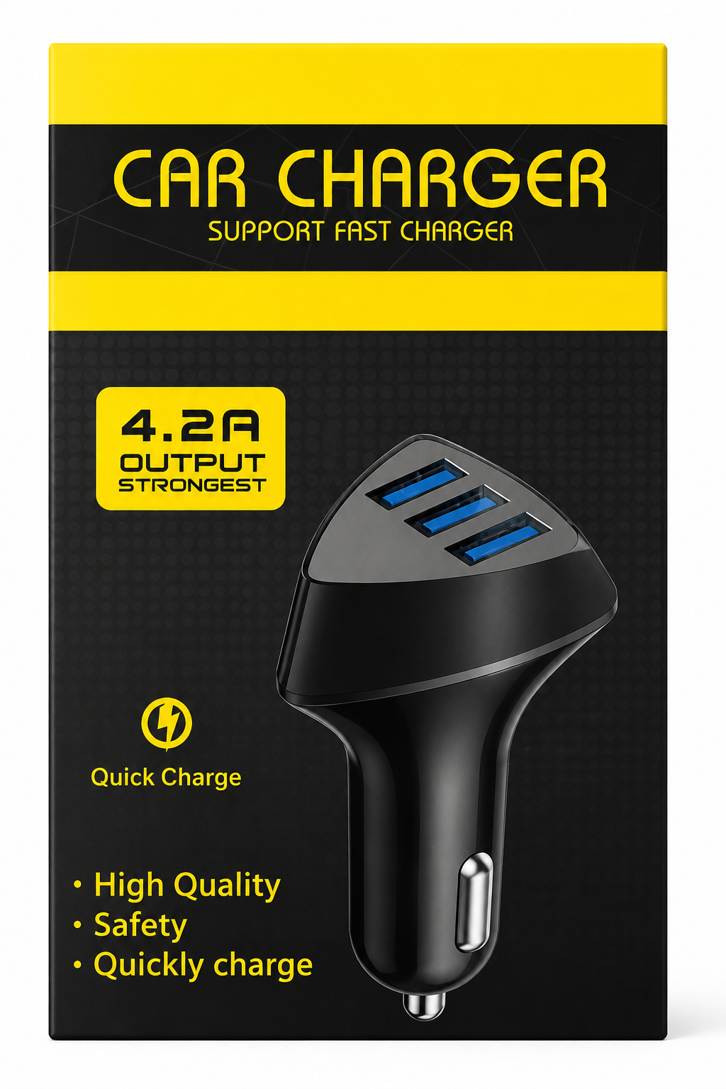 CARGADOR AUTO 3USB 4.2A