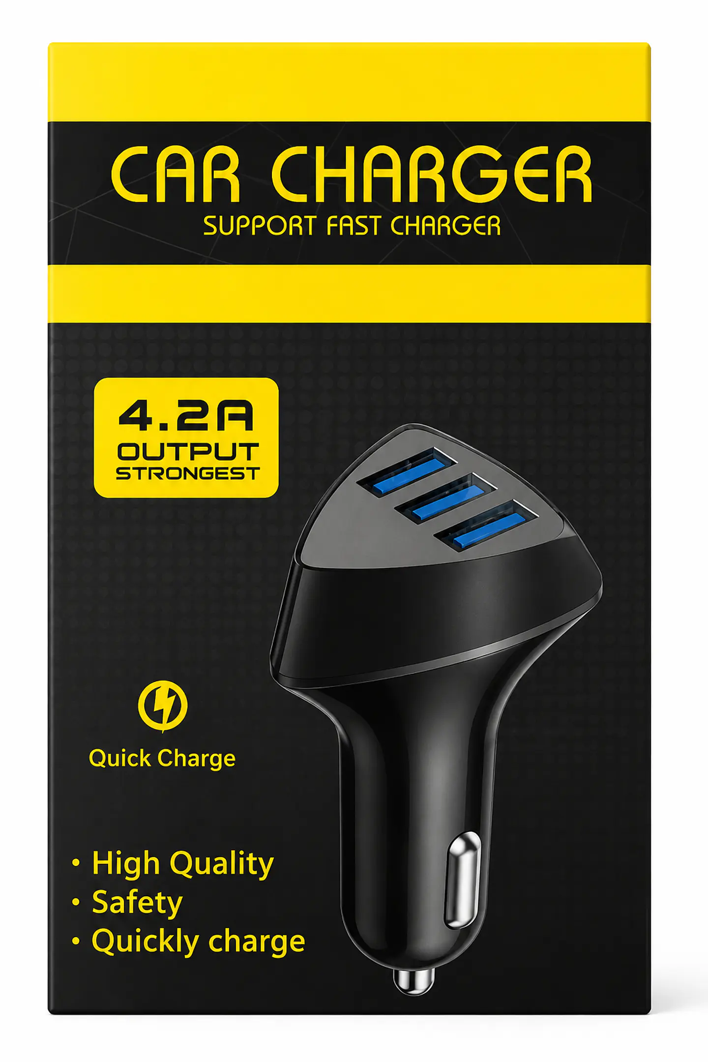 CARGADOR AUTO 3USB 4.2A 1