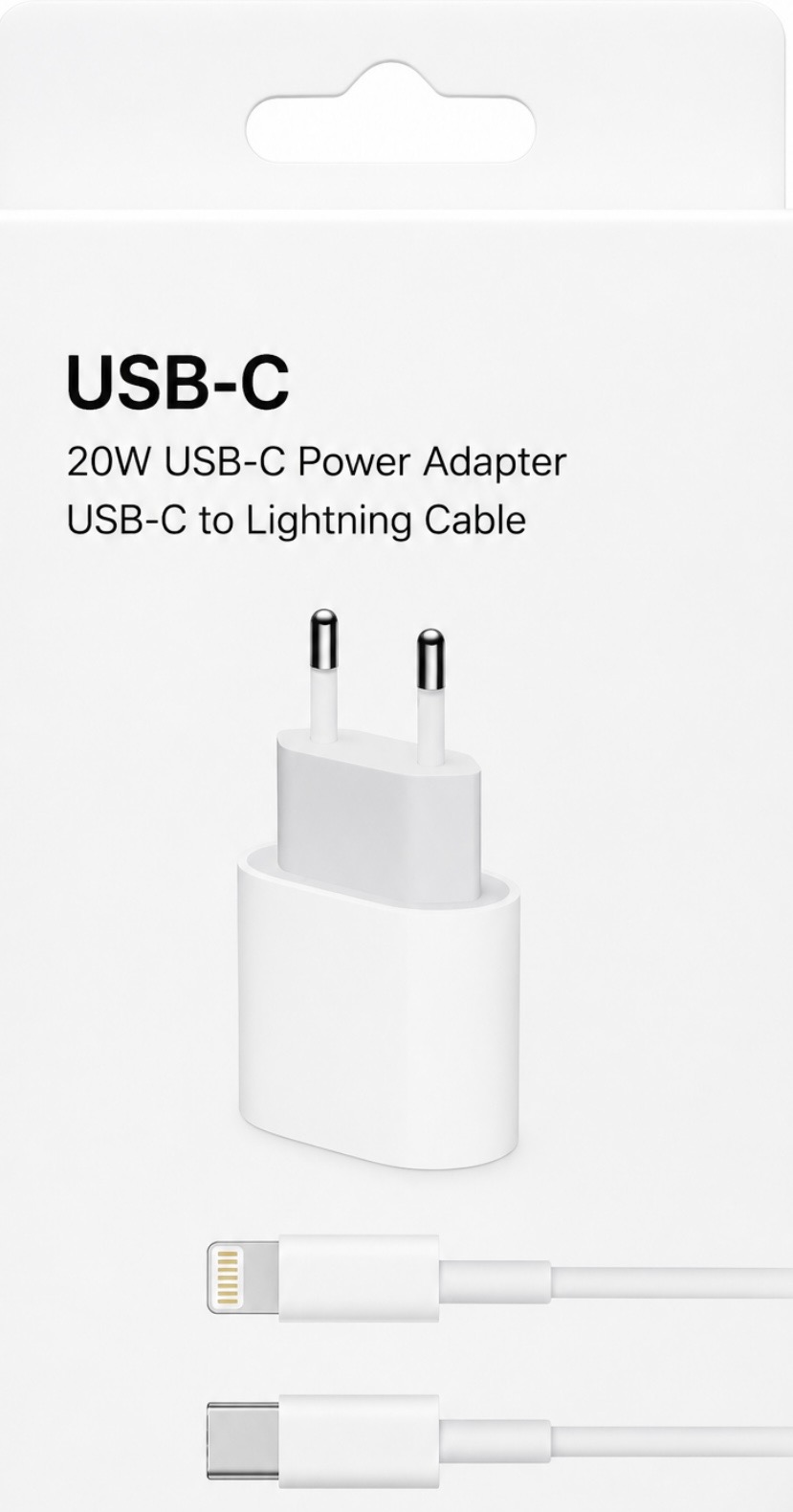 Cargador carga rapida 30W para iPhone Cubo USB C Cable Lightning