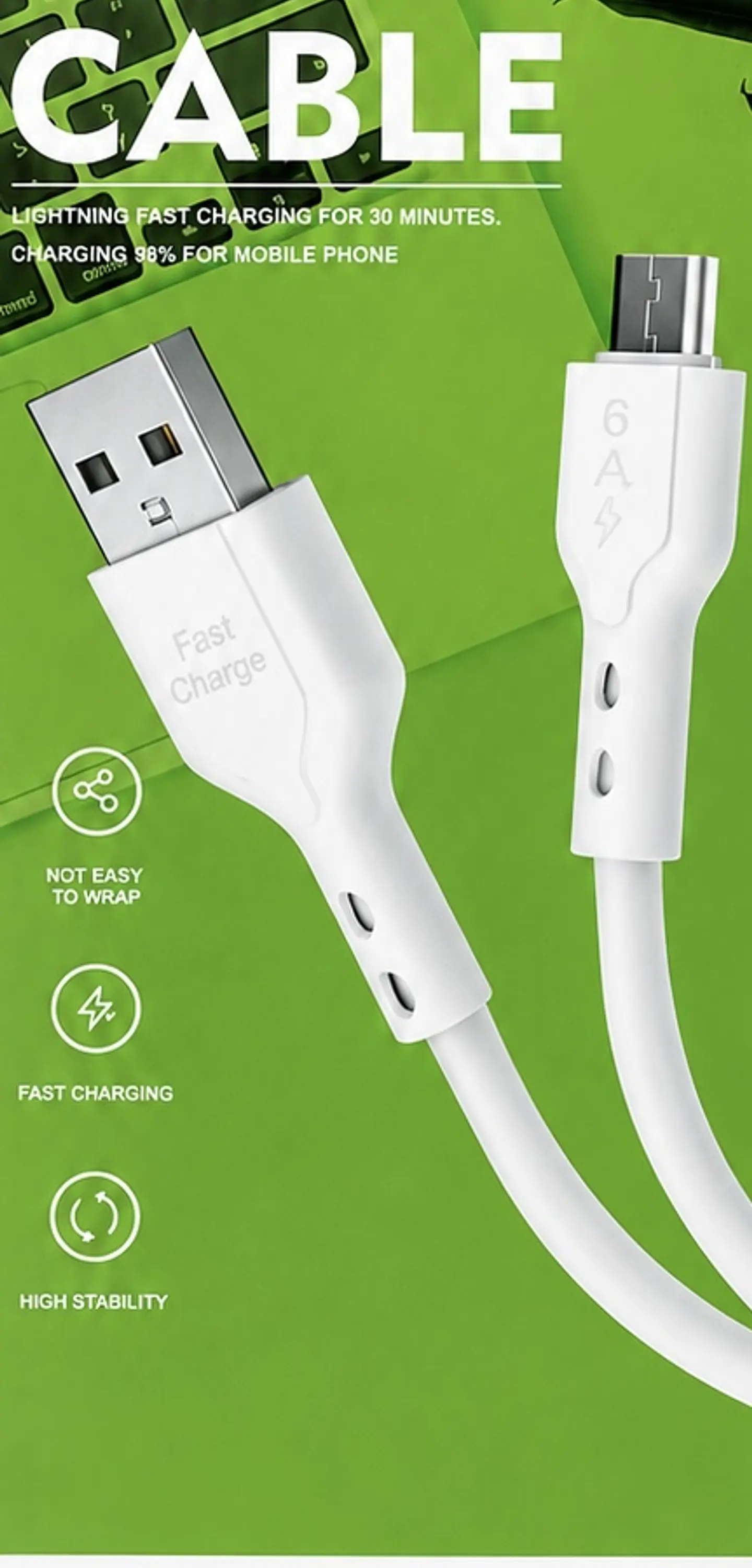 CABLE MICRO USB  1 METRO EN CAJA  1