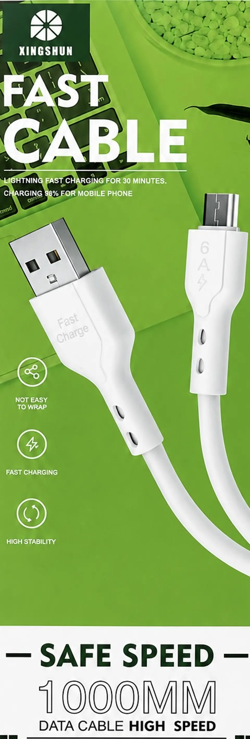 CABLE MICRO USB  1 METRO EN CAJA  1