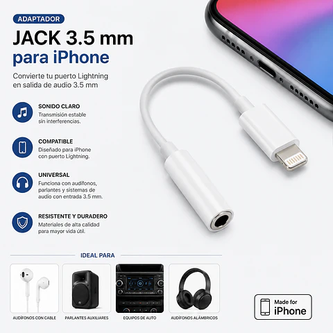 JACK DE AUDIO IPHONE 