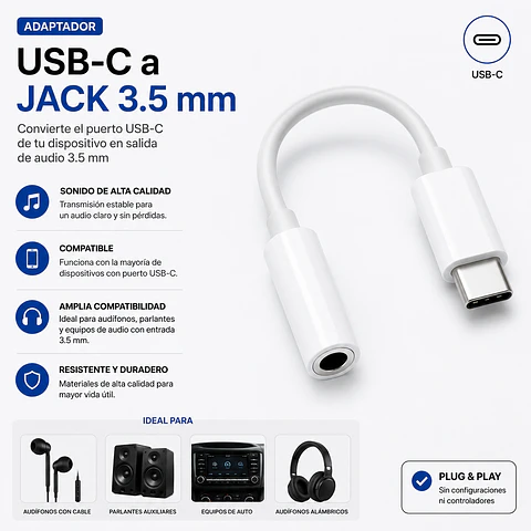 JACK AUDIO TIPO C