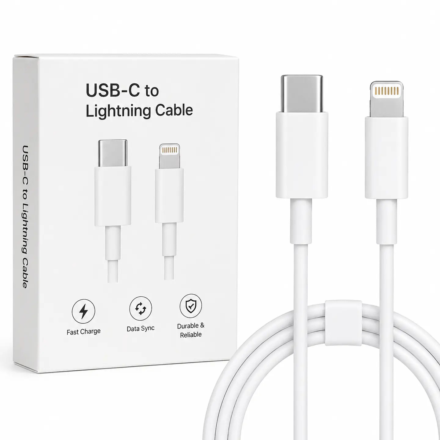 CABLE IPHONE A C  1 METRO CARGA RAPIDA EN CAJA  1