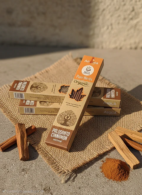 Incenso Orgânico Pure Herbs Ambica - Palo Santo & Canela