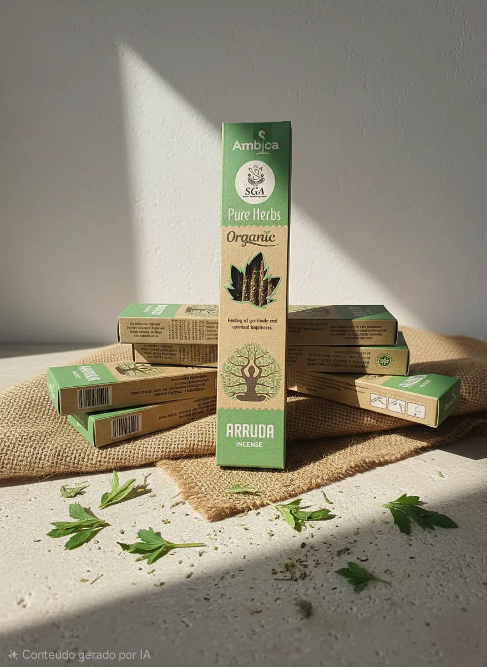 Incenso Orgânico Pure Herbs Ambica - Arruda 1