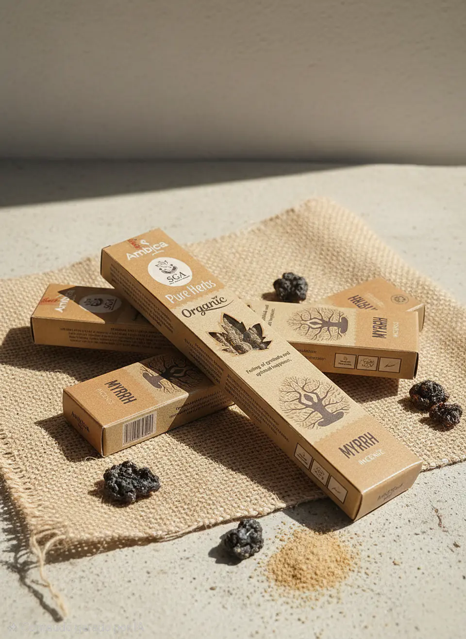 Incenso Orgânico Pure Herbs Ambica - Mirra 1