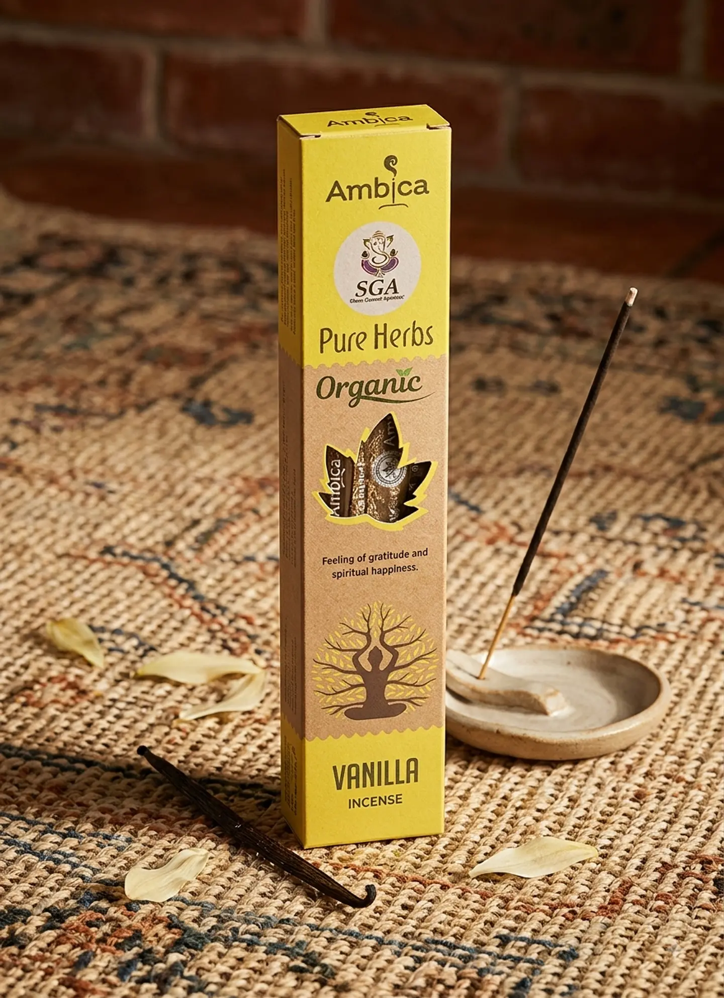 Incenso Orgânico Pure Herbs Ambica - Baunilha 1