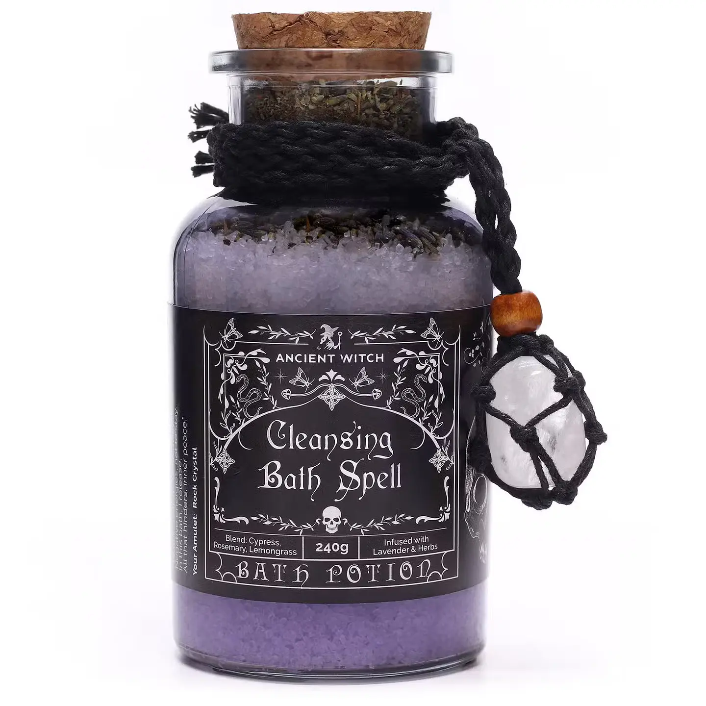 Poção de Banho Mágica Ancient Witch e Amuleto de Quartzo - Purificação 1