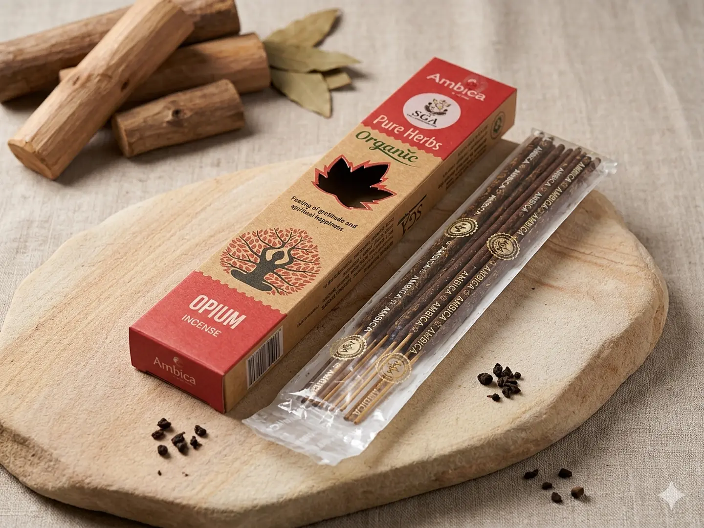 Incenso Orgânico Pure Herbs Ambica - Opium 2