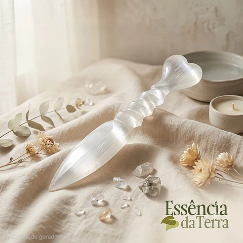 Punhal de Selenite 220mm - Coração
