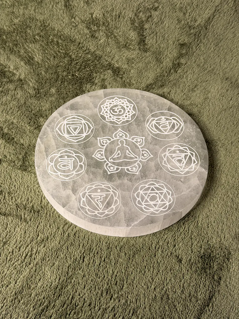 Base 7 chakras em Selenite 2