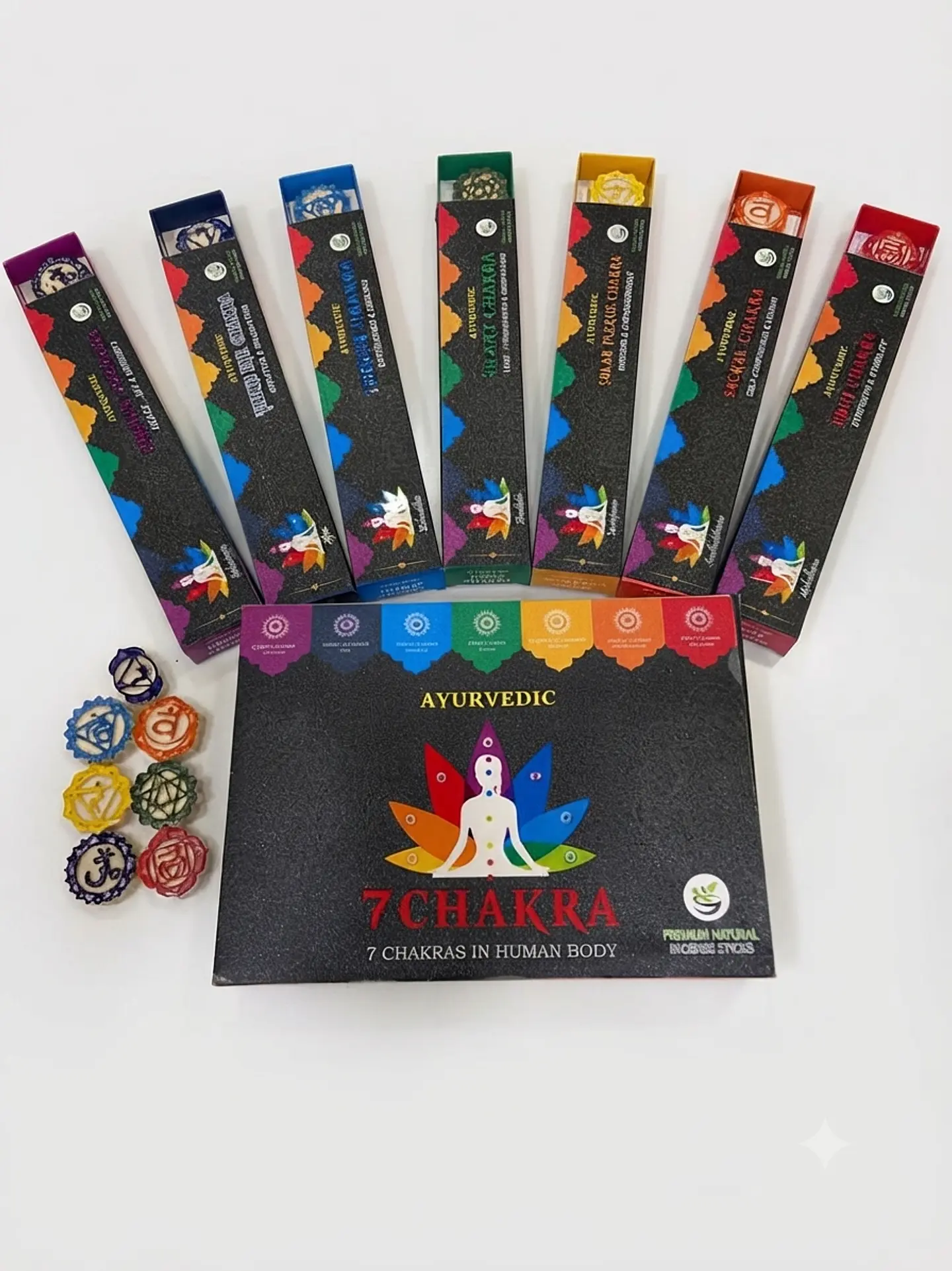 Incensos naturais ayurvédicos dos 7 chakras 1