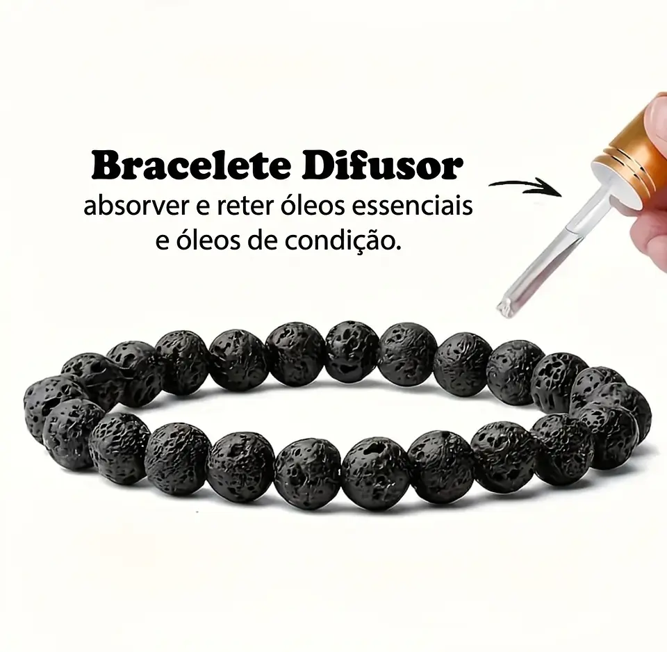 Pulseira de Lava Vulcânica 1