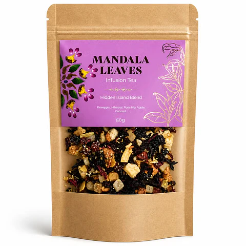 Chá Artesanal Hidden Islands Blend - Infusão de Piñacolada