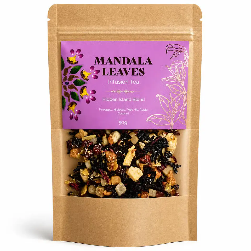 Chá Artesanal Hidden Islands Blend - Infusão de Piñacolada - 50grs 1