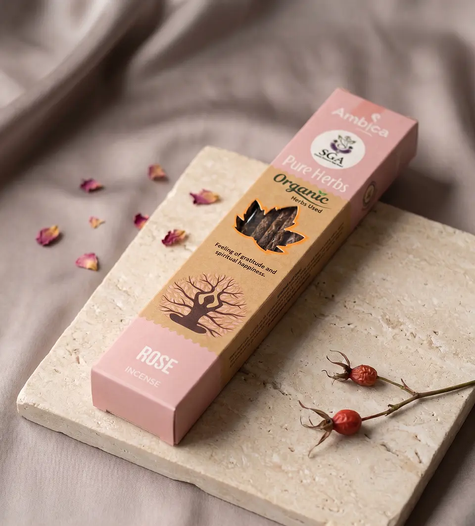 Incenso Orgânico Pure Herbs Ambica - Rosa 2