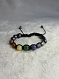 Pulseira 8 Chakras em Macramé 8 mm – Limpeza Energética - Thumbnail 1