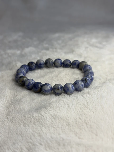 Pulseira de Sodalite 8 mm – Autoconhecimento e Intuição