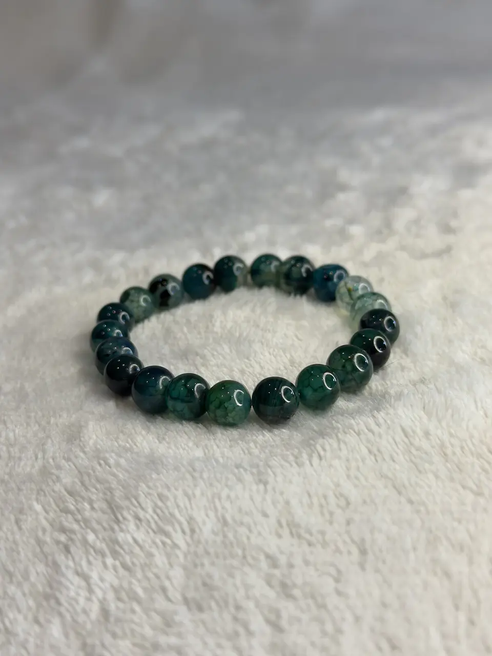 Pulseira de Ágata Verde 8 mm – Prosperidade e Abre Caminhos 1