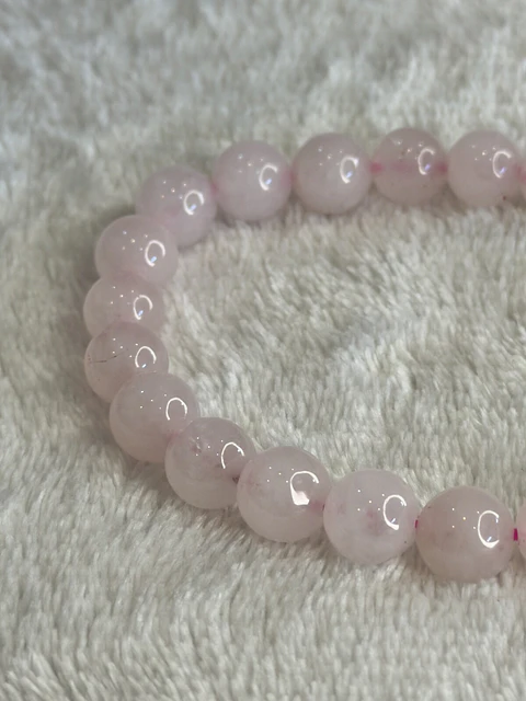 Pulseira de Quartzo Rosa 8 mm – Amor e Harmonia