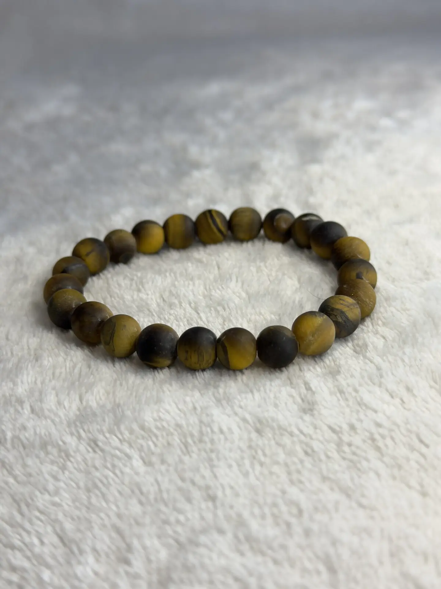 Pulseira de Olho de Tigre 8 mm Mate – Proteção e Prosperidade 1