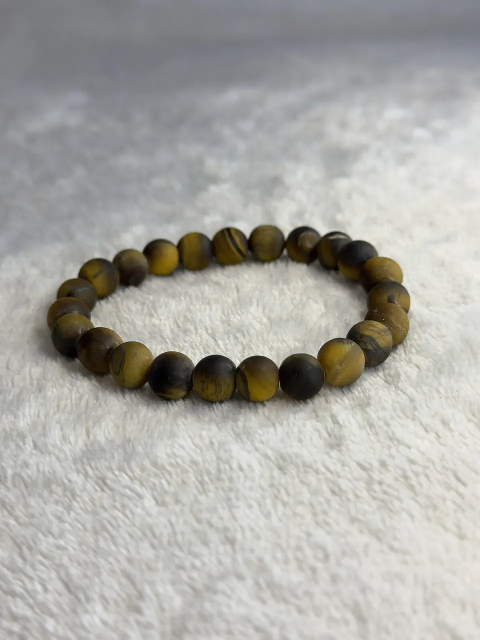 Pulseira de Olho de Tigre 8 mm Mate – Proteção e Prosperidade 1