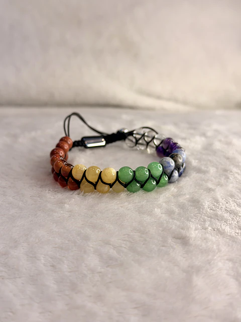 Pulseira 7 Chakras Dupla 4 mm – Limpeza Energética
