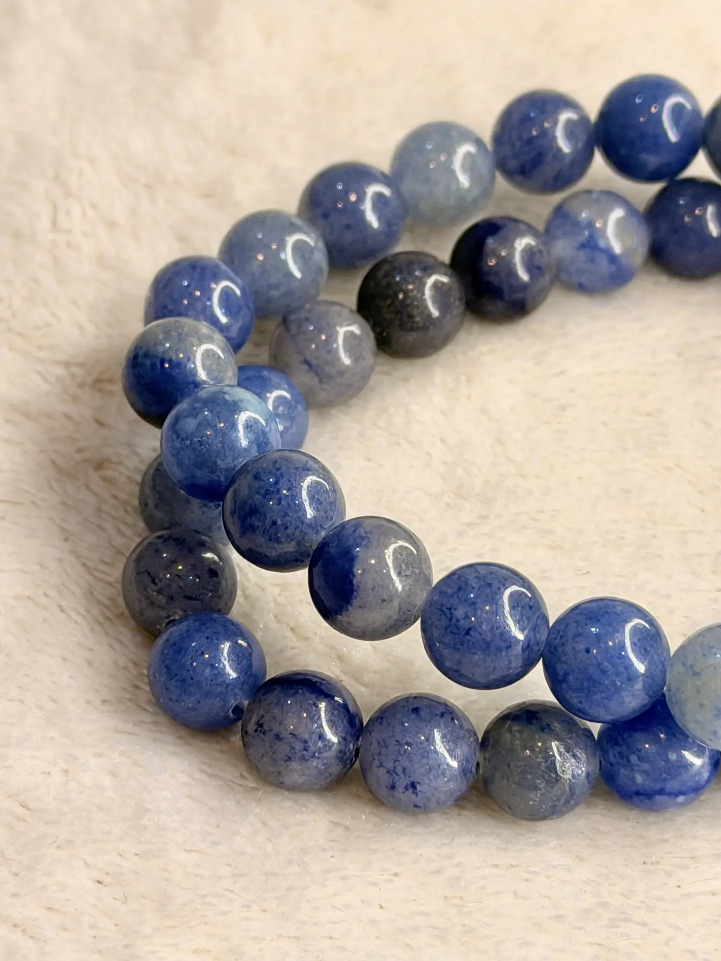 Pulseira de Quartzo Azul 8 mm – Meditação e Calma 2