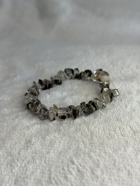 Pulseira de Quartzo Fumado em Lascas – Proteção