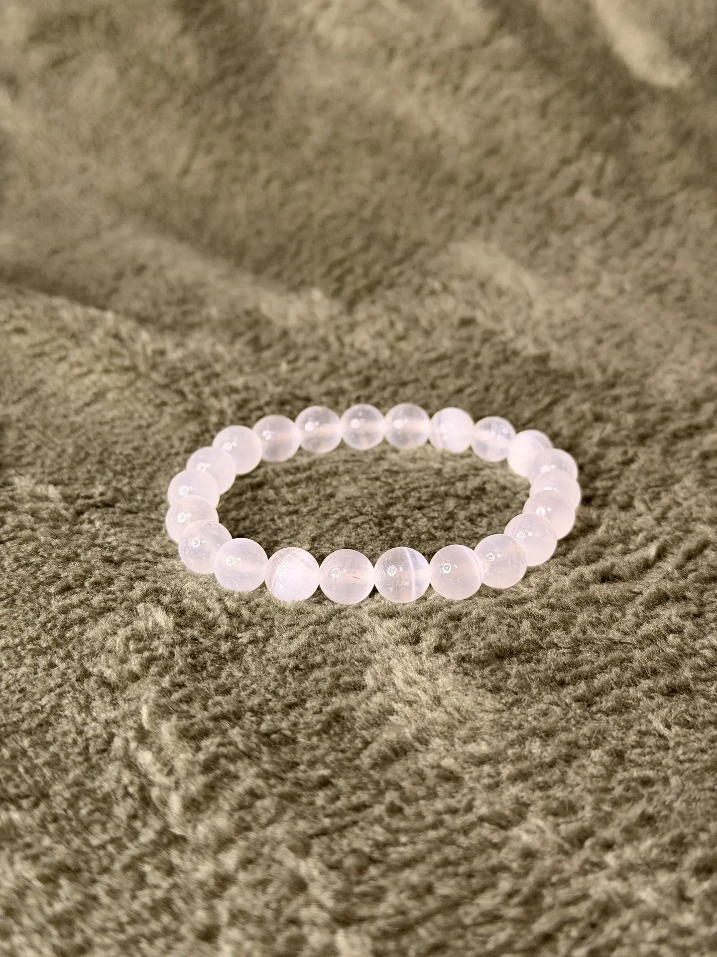 Pulseira de Selenite 8 mm – Limpeza Energética 1