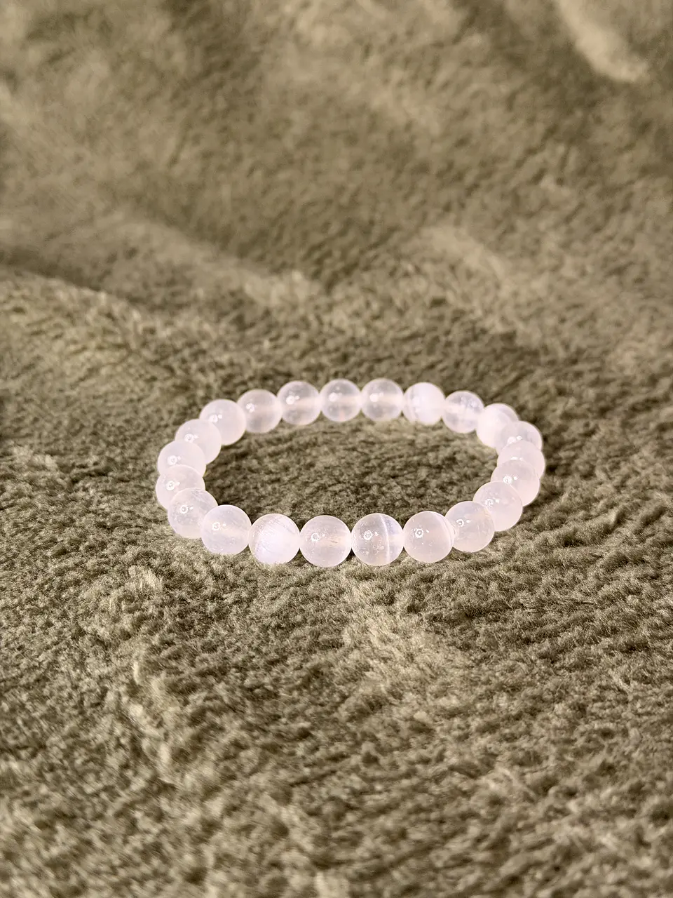 Pulseira de Selenite 8 mm – Limpeza Energética 1