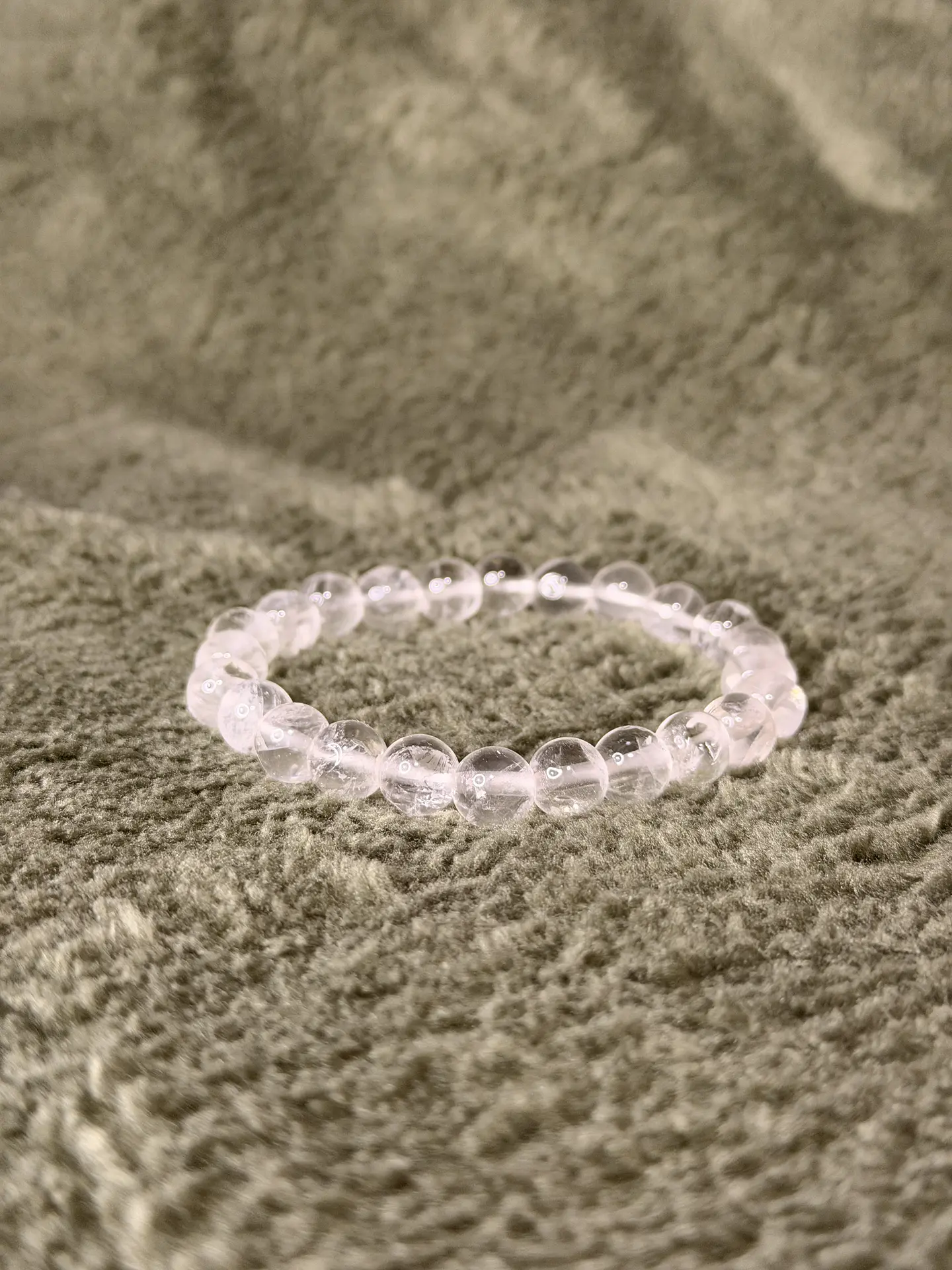 Pulseira de Cristal de Quartzo 8 mm – Limpeza Energética 1