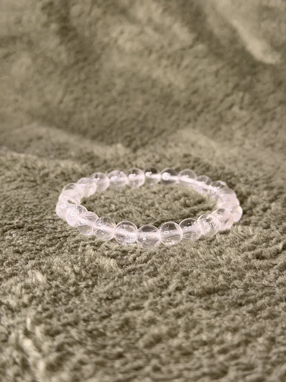 Pulseira de Cristal de Quartzo 8 mm – Limpeza Energética 1