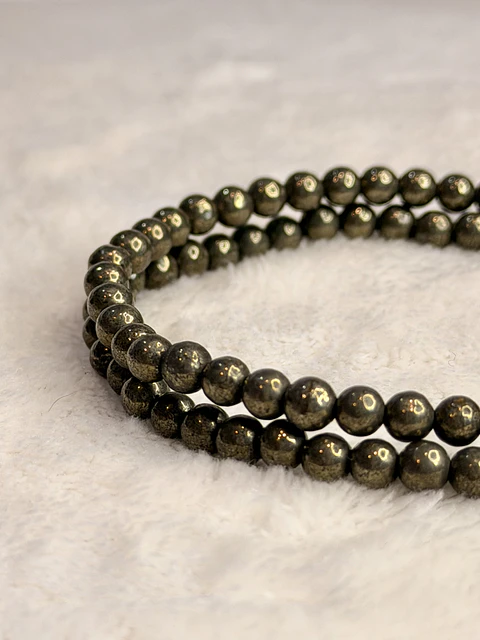 Pulseira de Pirite 2 mm – Prosperidade e Abre Caminhos