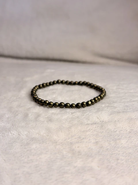 Pulseira de Pirite 2 mm – Prosperidade e Abre Caminhos